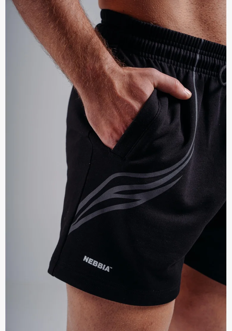 NEBBIA Oversized training shorts PRIMAL black