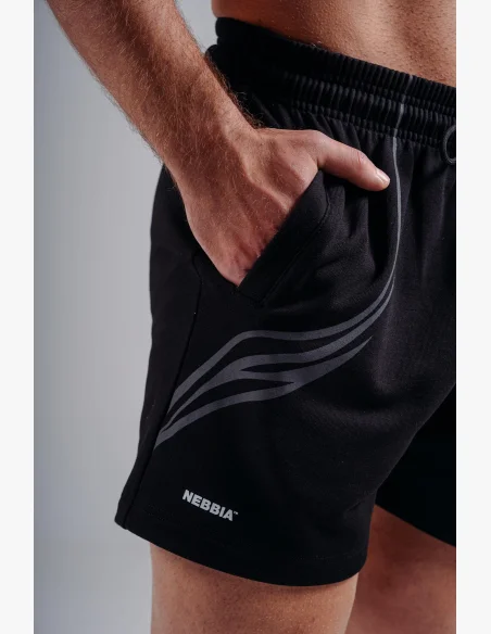 NEBBIA Oversized training shorts PRIMAL black