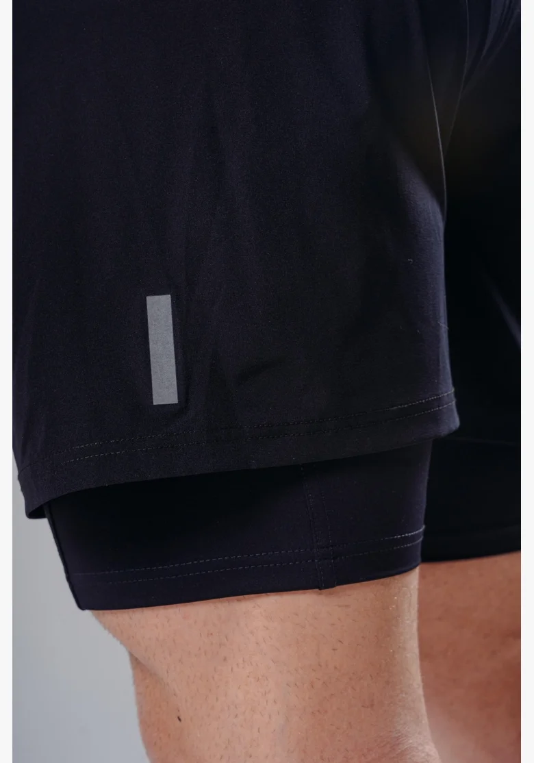 NEBBIA Double-layer training shorts PRIMAL black
