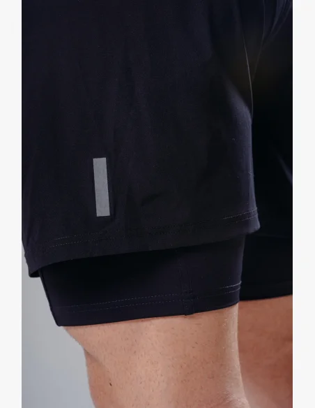 NEBBIA Double-layer training shorts PRIMAL black