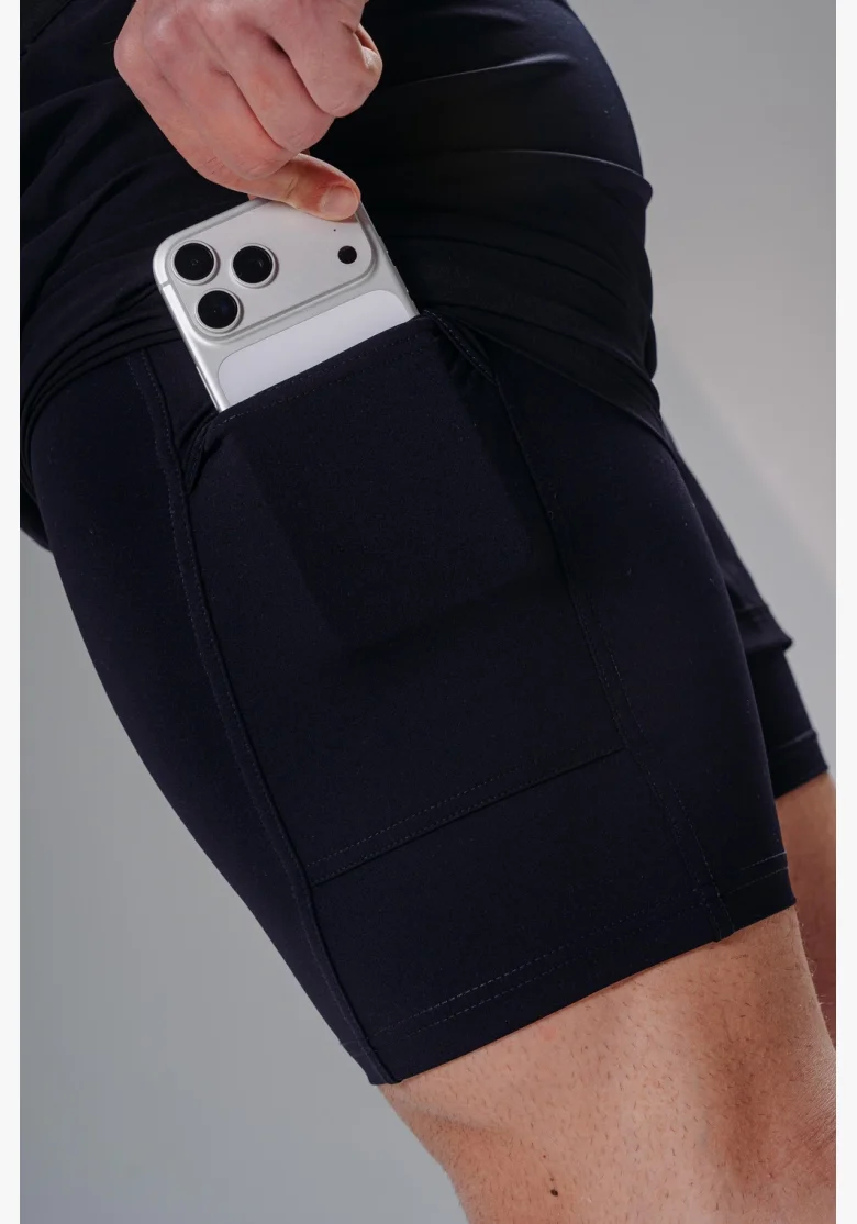 NEBBIA Double-layer training shorts PRIMAL black