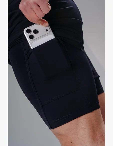 NEBBIA Double-layer training shorts PRIMAL black