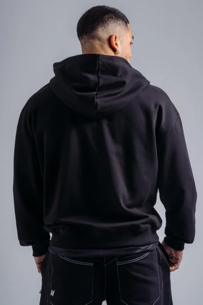 NEBBIA Zip-up sweatshirt with embroidered PRIMAL logo black 2