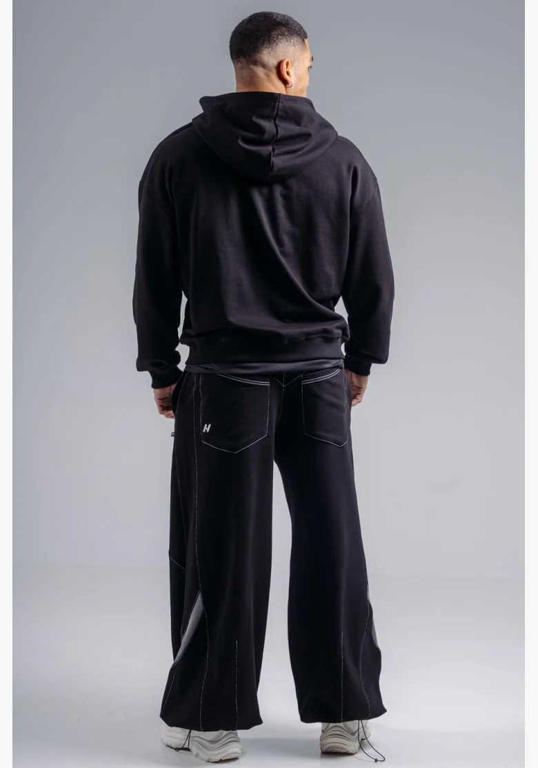 NEBBIA Zip-up sweatshirt with embroidered PRIMAL logo black