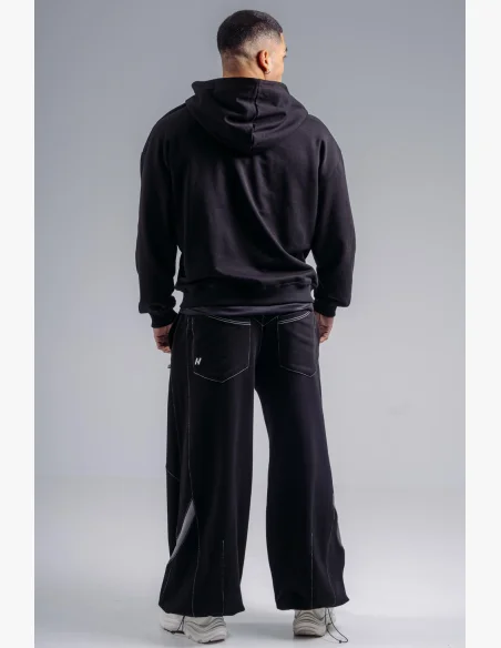 NEBBIA Zip-up sweatshirt with embroidered PRIMAL logo black