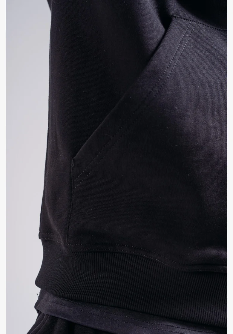 NEBBIA Zip-up sweatshirt with embroidered PRIMAL logo black
