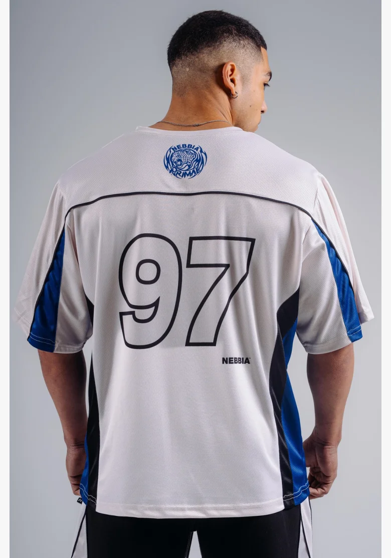NEBBIA Oversized Jersey T-shirt '97 PRIMAL white