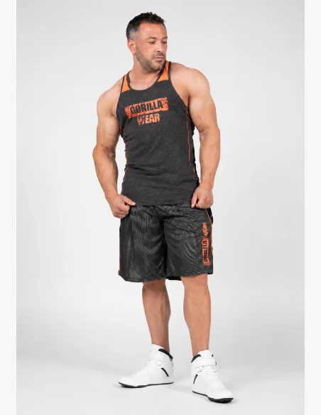 Gorilla Wear men's Wallace Mesh shorts – gray / orange