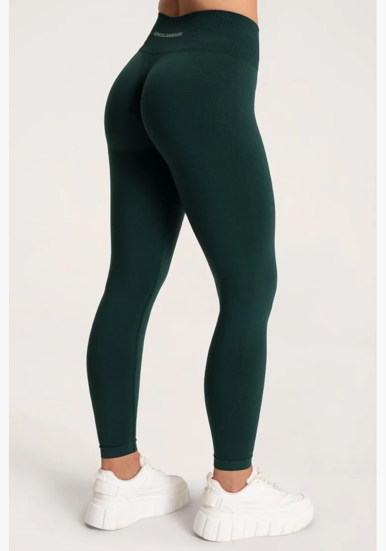 Gym Glamour Leggings Second Skin push up Dark Green