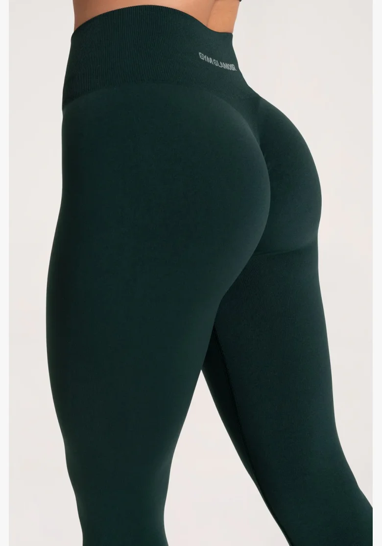 Gym Glamour Leggings Second Skin push up Dark Green