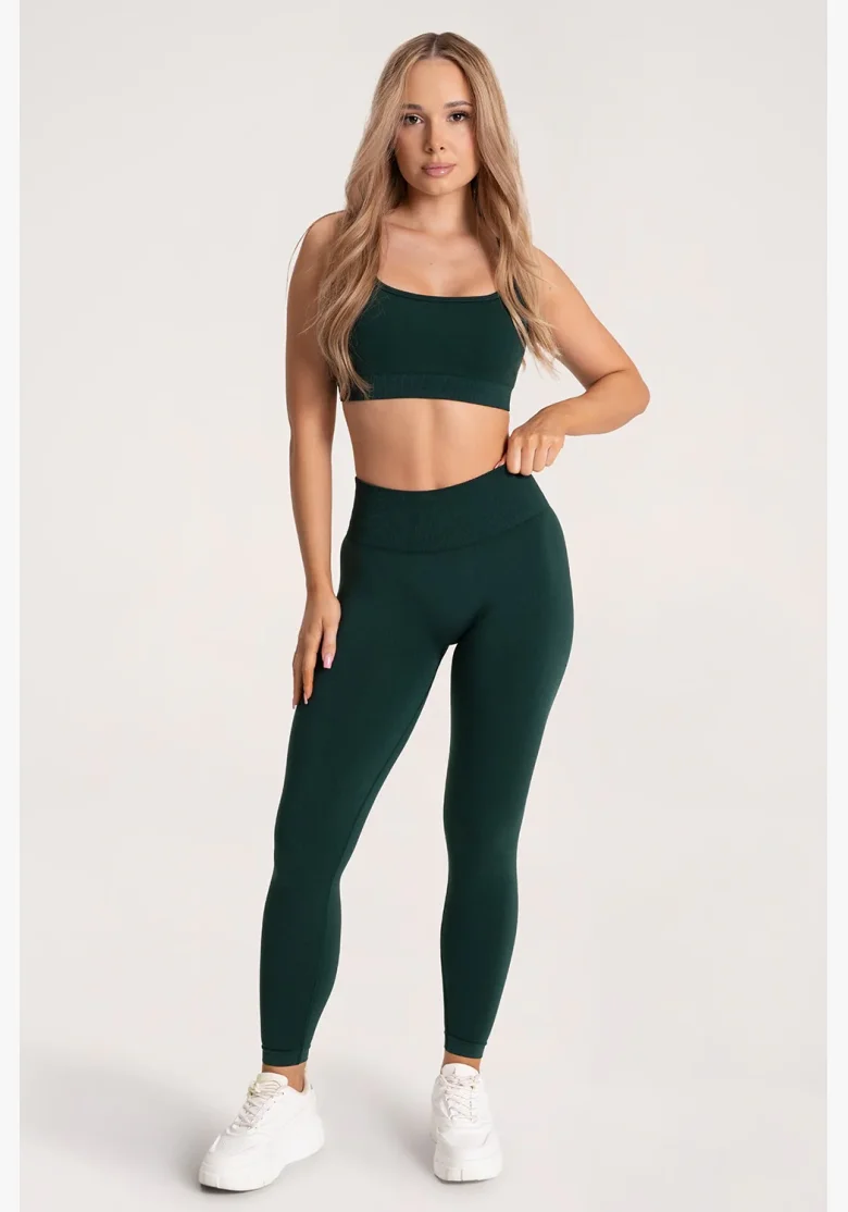 Gym Glamour Leggings Second Skin push up Dark Green