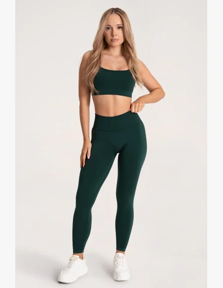 Gym Glamour Leggings Second Skin push up Dark Green