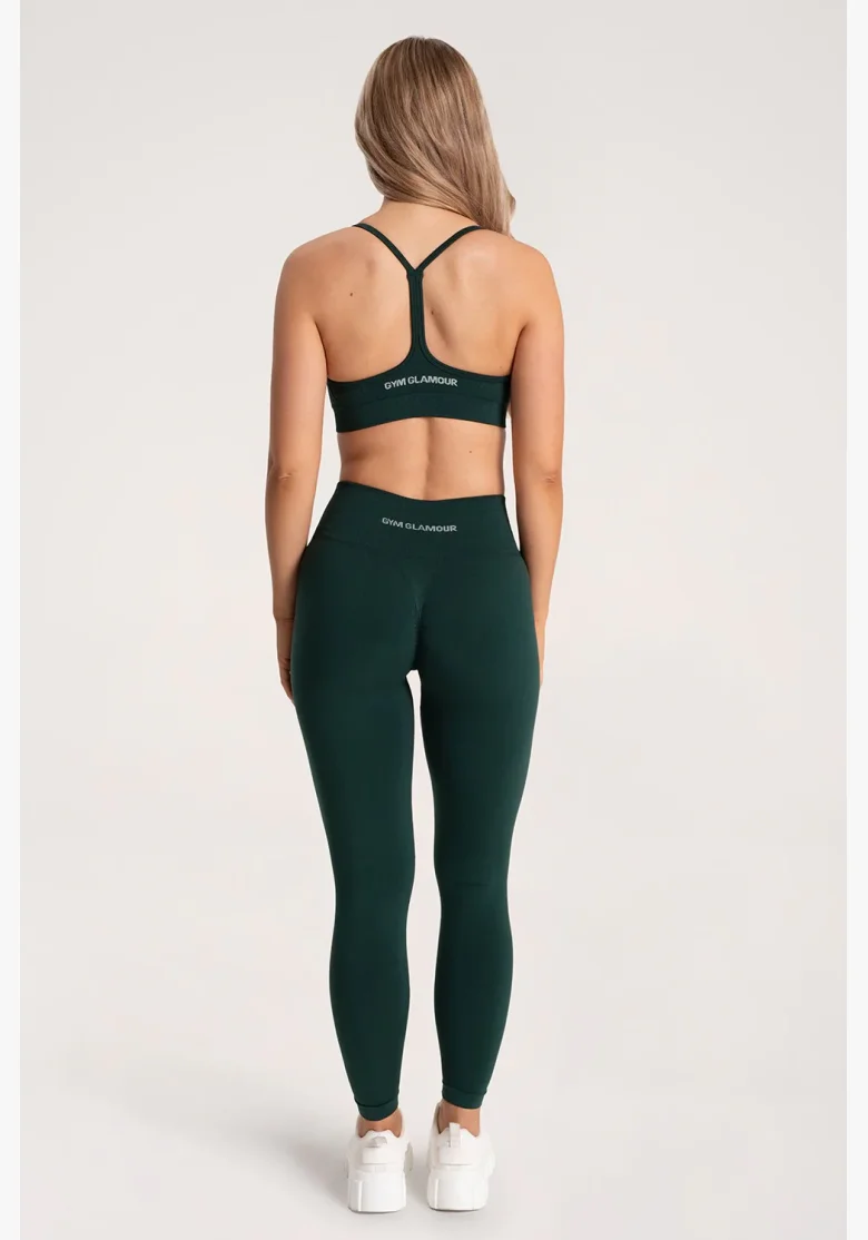 Gym Glamour Leggings Second Skin push up Dark Green