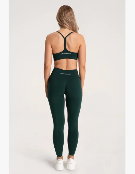 Gym Glamour Leggings Second Skin push up Dark Green
