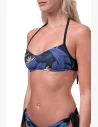 The top part of the Earth Powered bikini features a beautiful women's retro design.