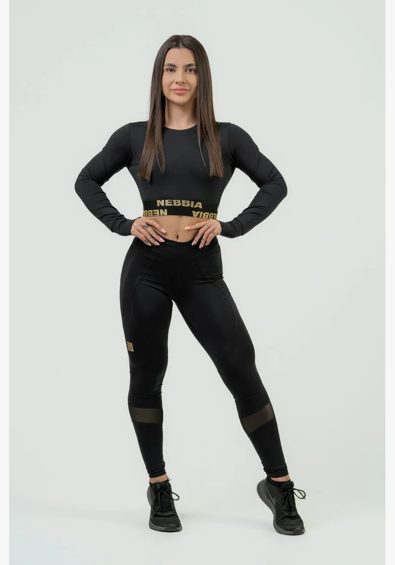 NEBBIA • Women's long-sleeve crop top NEBBIA INTENSE Perform • NEBBIAshop.cz