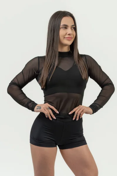 NEBBIA • Women's top with long sleeves INTENSE Sheer • NEBBIAshop.cz