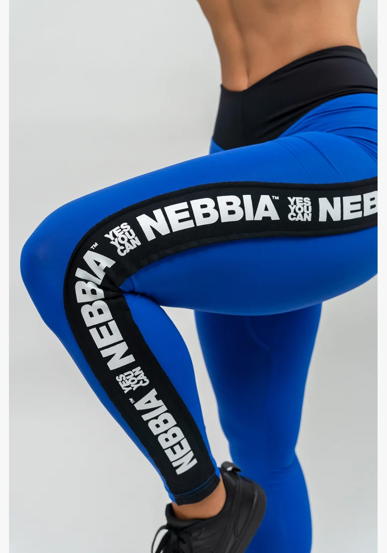 NEBBIA • High-waisted ICONIC leggings blue • Nebshop.cz