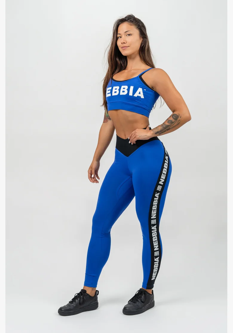 NEBBIA • High-waisted ICONIC leggings blue • Nebshop.cz