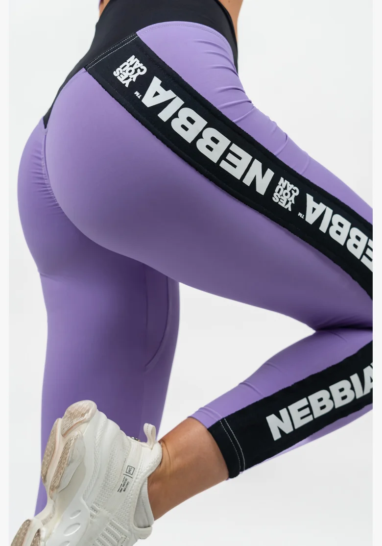 NEBBIA • High-waisted ICONIC leggings lilac • Nebshop.cz