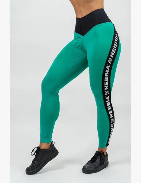 NEBBIA • High-waisted ICONIC leggings green • Nebshop.cz