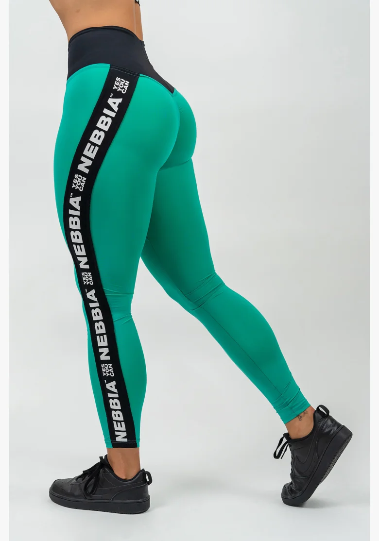 NEBBIA • High-waisted ICONIC leggings green • Nebshop.cz