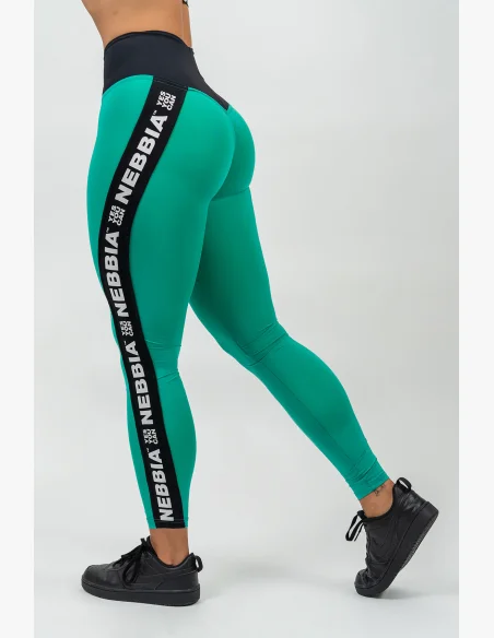 NEBBIA • High-waisted ICONIC leggings green • Nebshop.cz