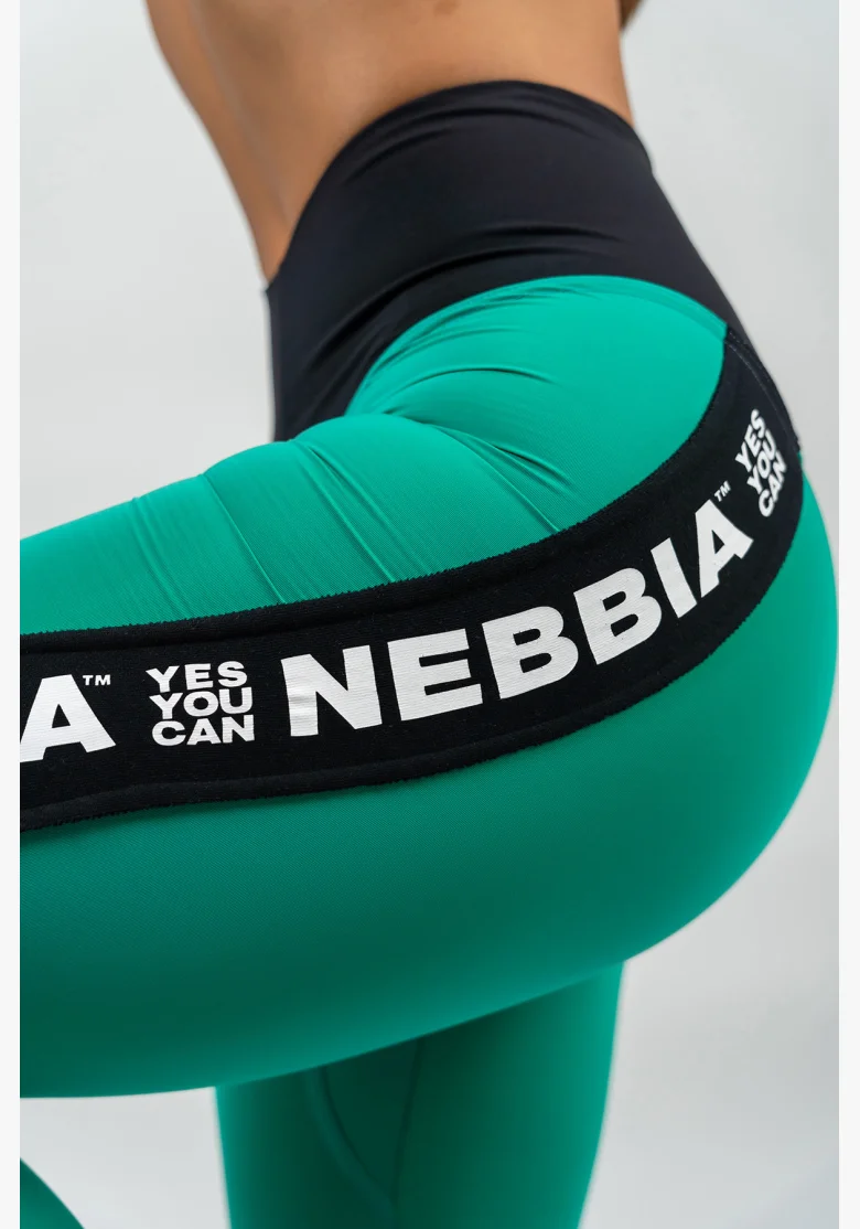NEBBIA • High-waisted ICONIC leggings green • Nebshop.cz