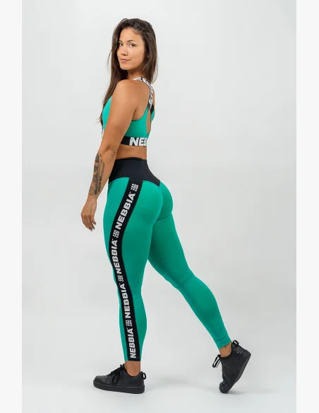 NEBBIA • High-waisted ICONIC leggings green • Nebshop.cz