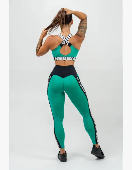 NEBBIA • High-waisted ICONIC leggings green • Nebshop.cz