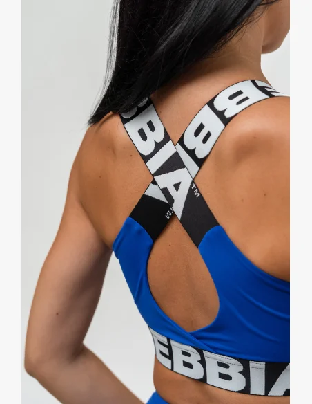NEBBIA • Sport bra with medium support ICONIC blue • Nebshop.cz