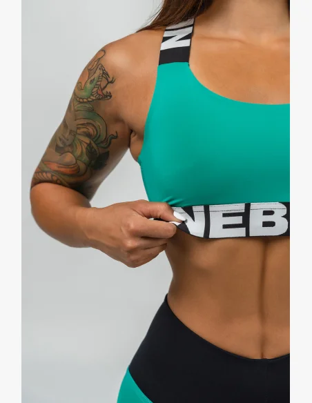 NEBBIA • Medium Support Sports Bra ICONIC Green • Nebshop.cz