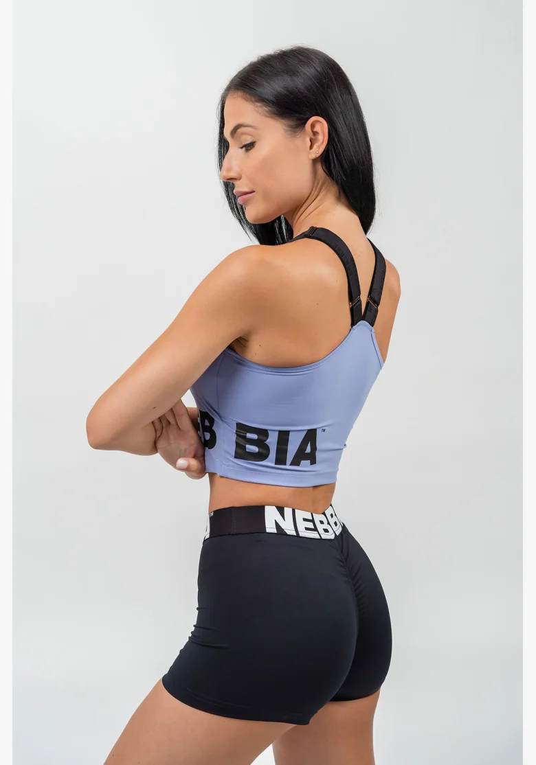 NEBBIA • Reinforced sports bra with high support GYM TIME purple • Nebshop.cz