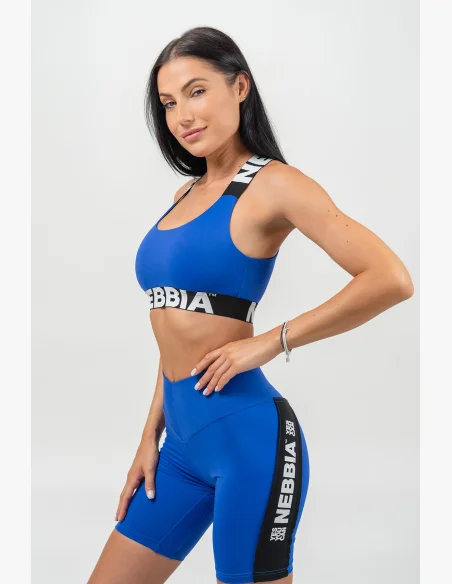 NEBBIA • High-waisted cycle shorts ICONIC blue • Nebshop.com