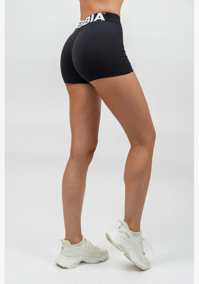 NEBBIA • Fitness shorts with high waist GLUTE PUMP black • Nebshop.cz