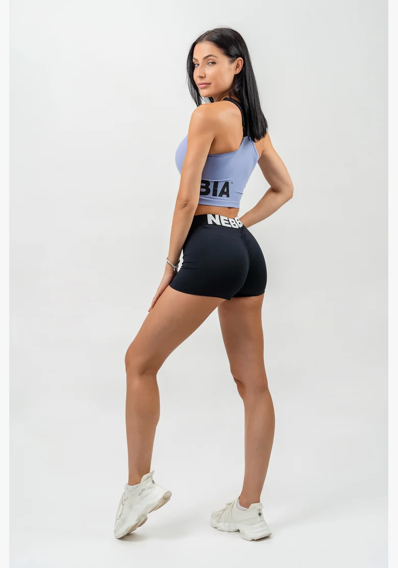 NEBBIA • Fitness shorts with high waist GLUTE PUMP black • Nebshop.cz