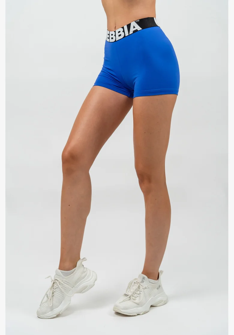 NEBBIA • Fitness shorts with high waist GLUTE PUMP blue • Nebshop.cz