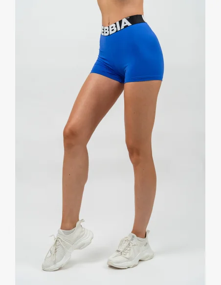 NEBBIA • Fitness shorts with high waist GLUTE PUMP blue • Nebshop.cz