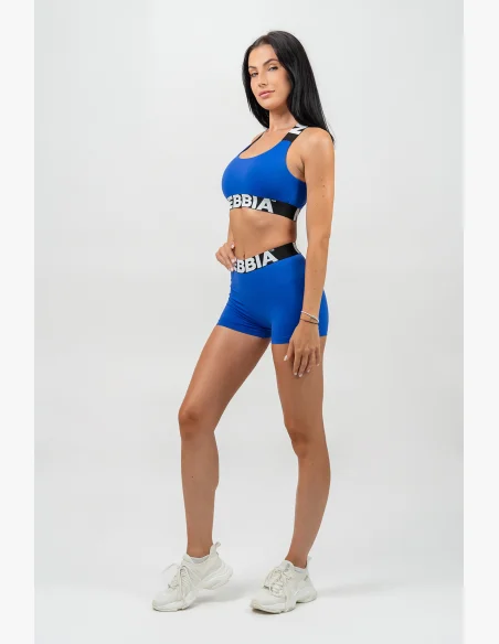 NEBBIA • Fitness shorts with high waist GLUTE PUMP blue • Nebshop.cz