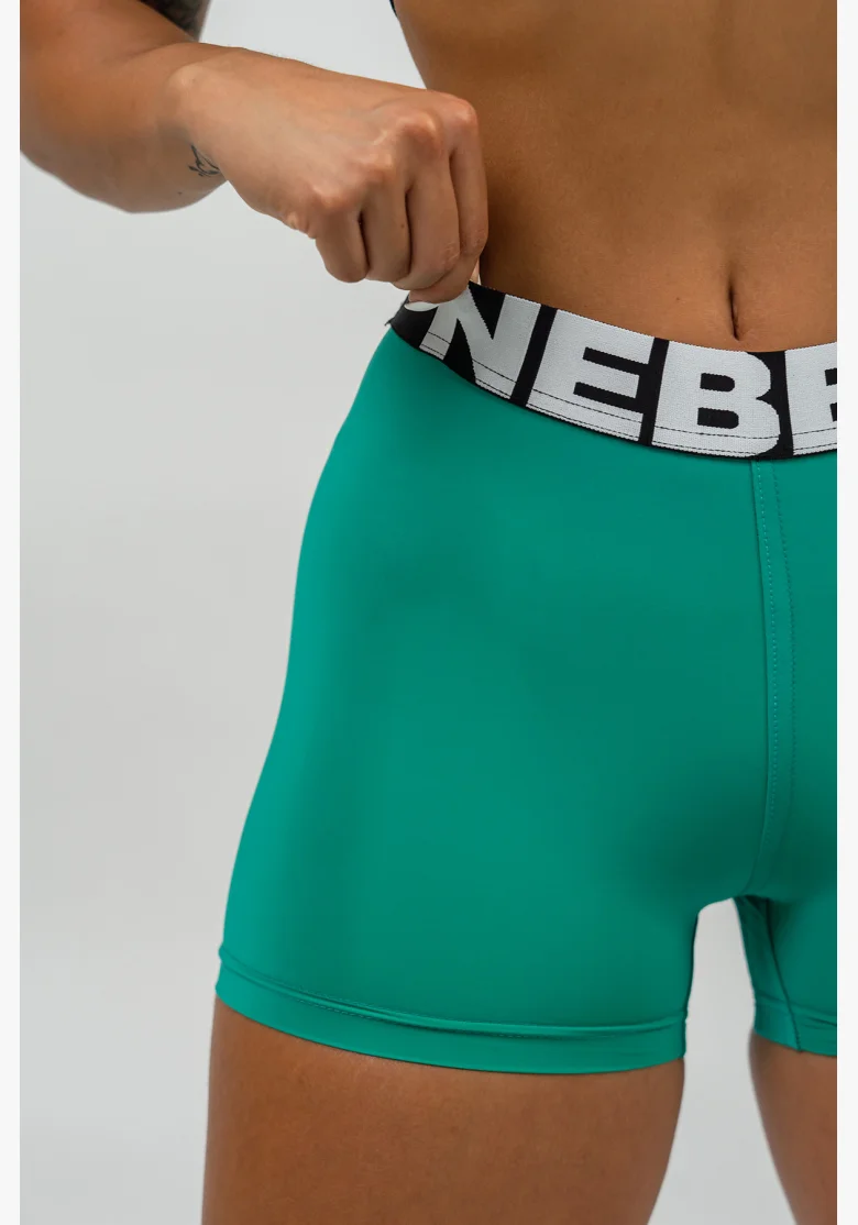 NEBBIA • Fitness shorts with high waist GLUTE PUMP green • Nebshop.cz