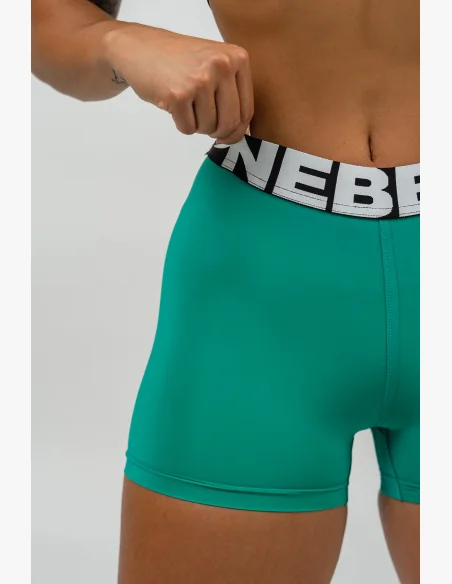 NEBBIA • Fitness shorts with high waist GLUTE PUMP green • Nebshop.cz