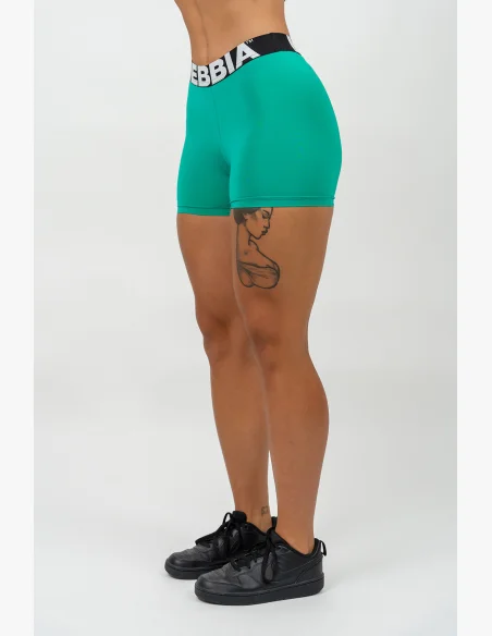 NEBBIA • Fitness shorts with high waist GLUTE PUMP green • Nebshop.cz