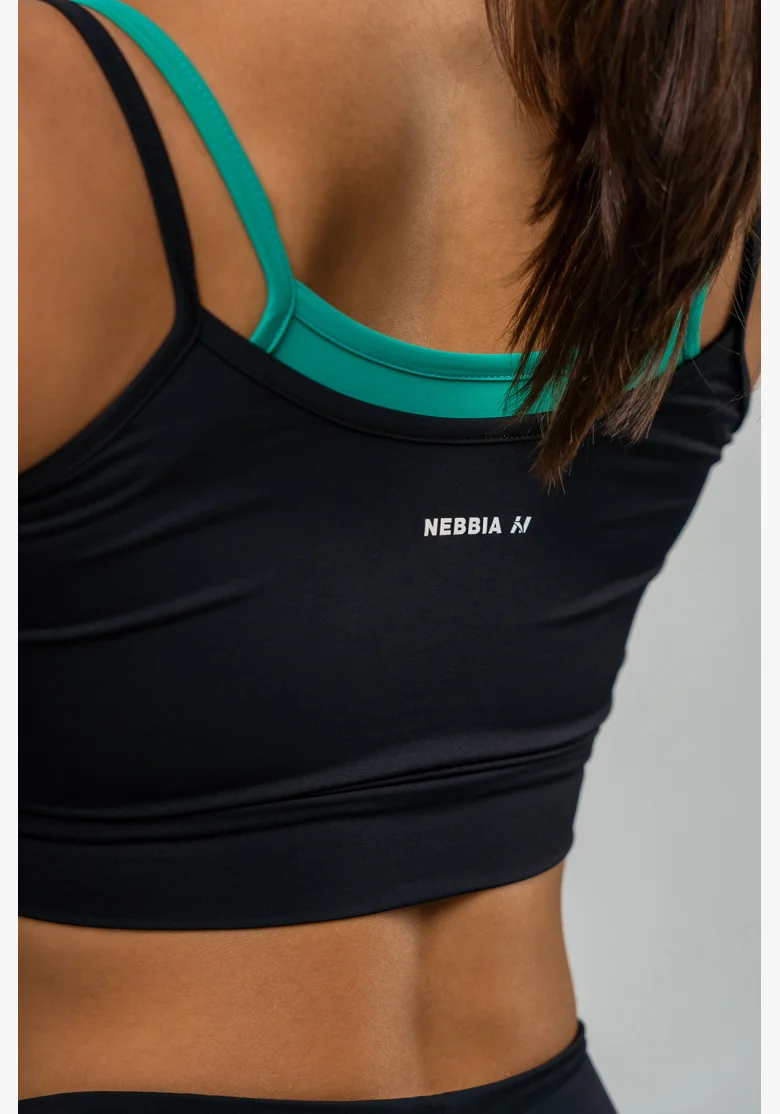 NEBBIA • Double-layer sports bra FLEX black • Nebshop.com