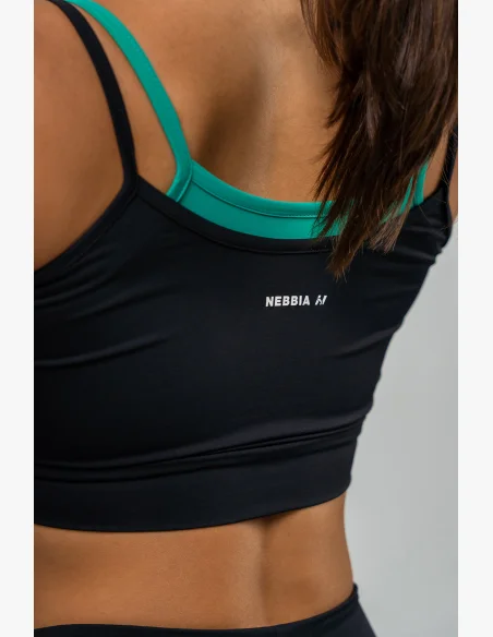 NEBBIA • Double-layer sports bra FLEX black • Nebshop.com