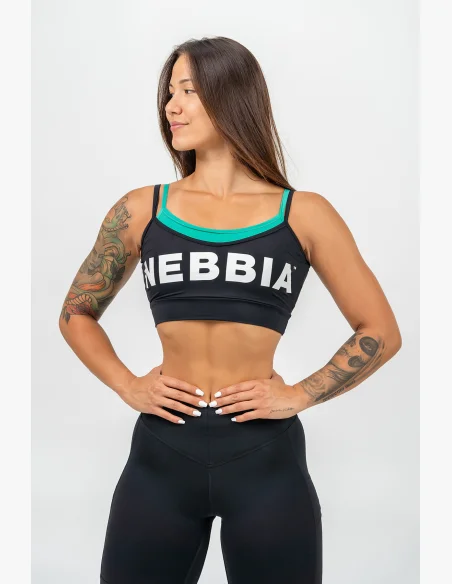 NEBBIA • Double-layer sports bra FLEX black • Nebshop.com