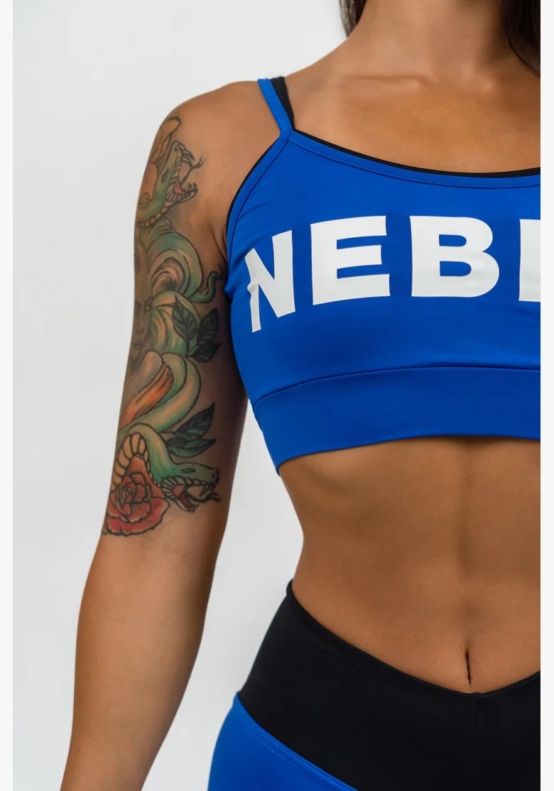NEBBIA • Dual-layer sports bra FLEX blue • Nebshop.cz