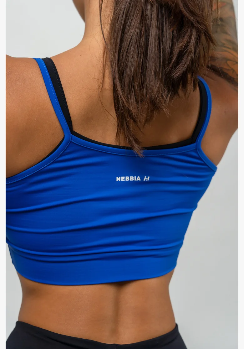 NEBBIA • Dual-layer sports bra FLEX blue • Nebshop.cz