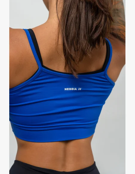 NEBBIA • Dual-layer sports bra FLEX blue • Nebshop.cz