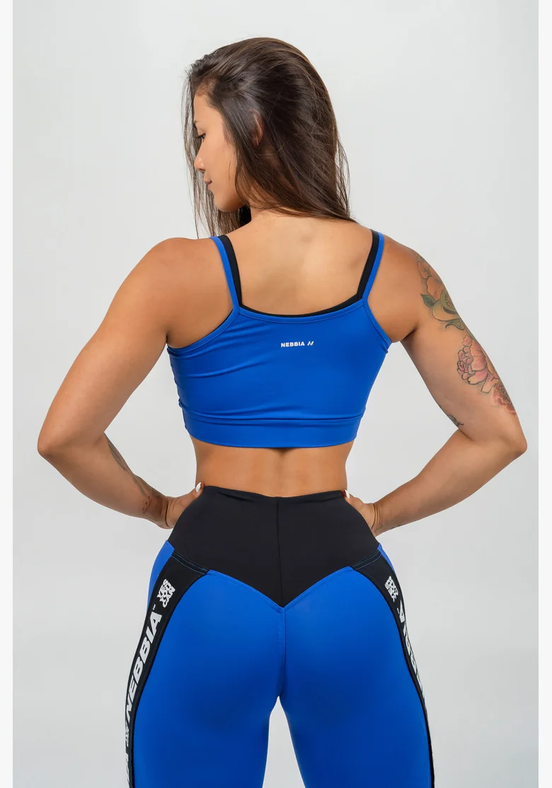 NEBBIA • Dual-layer sports bra FLEX blue • Nebshop.cz
