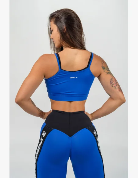 NEBBIA • Dual-layer sports bra FLEX blue • Nebshop.cz